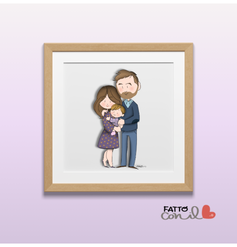 Ritratto illustrato family